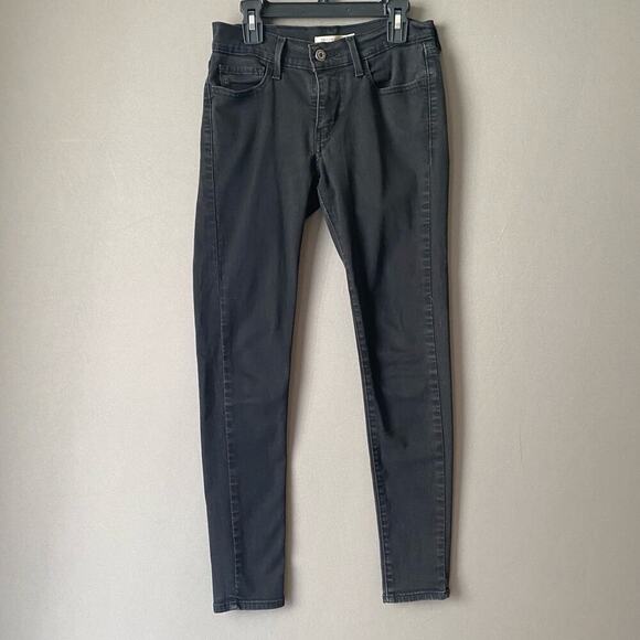 Levi's 710 Super Skinny sz 27 dark gray jeans - Picture 1 of 9